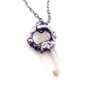 Quartz crystal necklace